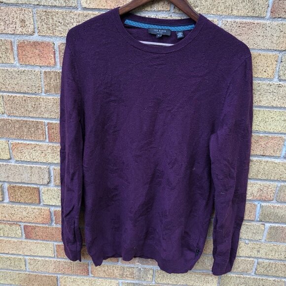 Ted Baker Wool Crewneck Sweater Size 3 - Picture 4 of 5
